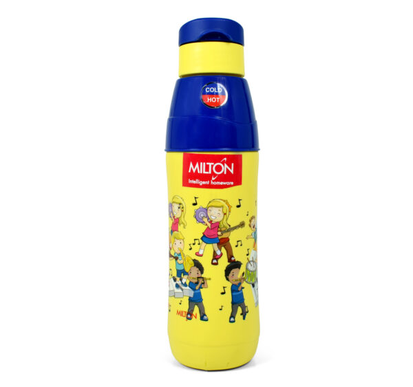 Milton Kool Style 600 Insulated Water Bottle - Blue/Yellow-0