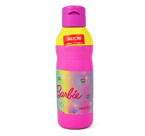 Milton Kool Peer Barbie 600 Insulated Water Bottle - Yellow/Pink-0