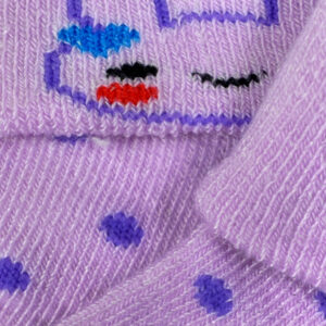 New Born Baby Socks, Pack of 2 - Aqua/Purple-27949