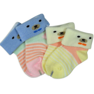 New Born Baby Socks Pack of 2 - Multicolor-0