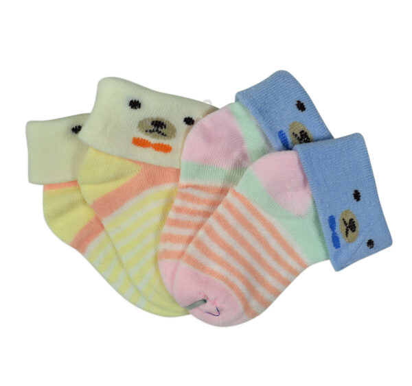 New Born Baby Socks Pack of 2 - Multicolor-27968