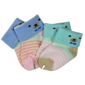 New Born Baby Socks Pack of 2 - Blue/Aqua-0