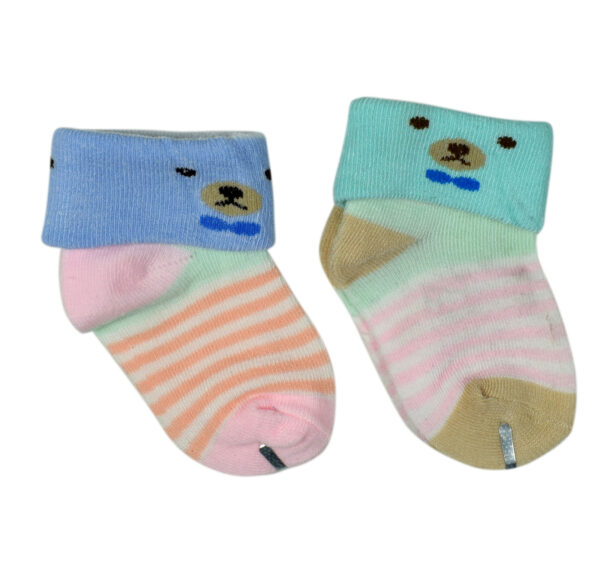 New Born Baby Socks Pack of 2 - Blue/Aqua-27973