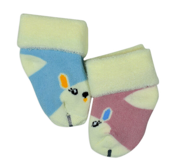 Newborn Baby Socks Towel Pack of 2 - Multicolor-28065