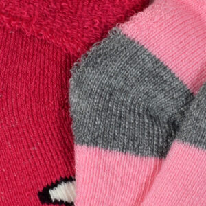 Newborn Baby Socks Towel Stuff Pack of 2 - Pink/Red-28077