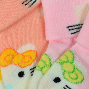 New Born Baby Socks, Pack of 2 - Peach/Pink-28003