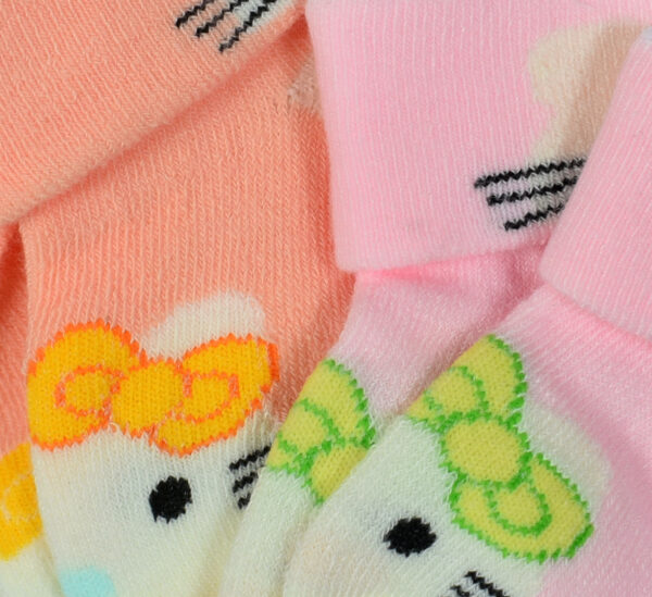 New Born Baby Socks, Pack of 2 - Peach/Pink-28003