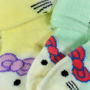 New Born Baby Socks, Pack of 2 - Yellow/Aqua-28009