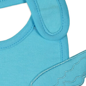 Baby Cotton Bib Wings Embroidered Appliques, Burp Cloth - Sky Blue-28021