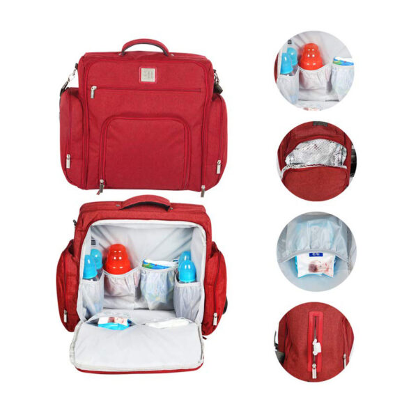 MeeMee Multipurpose Diaper Bag Backpack - Red-28281