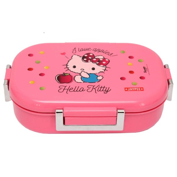 Jaypee Missteel Insulated Hello Kitty Plastic Lunch Box Set, 700ml, 3-Pieces - Pink-0