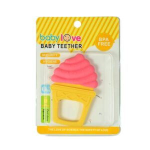 Baby Teether for Oral Development, Ice-cream - Pink/Yellow-0