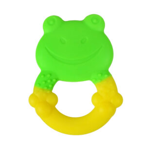 Baby Teether for Oral Development, Frog - Green/Yellow-28617