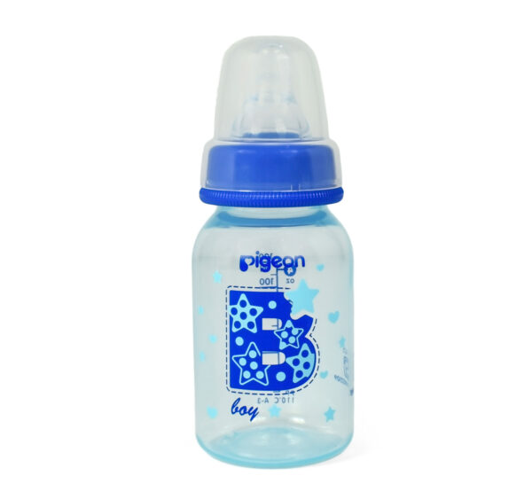 Pigeon Printed Polypropylene Flexible Feeding Bottle Blue - 120 ml-28135