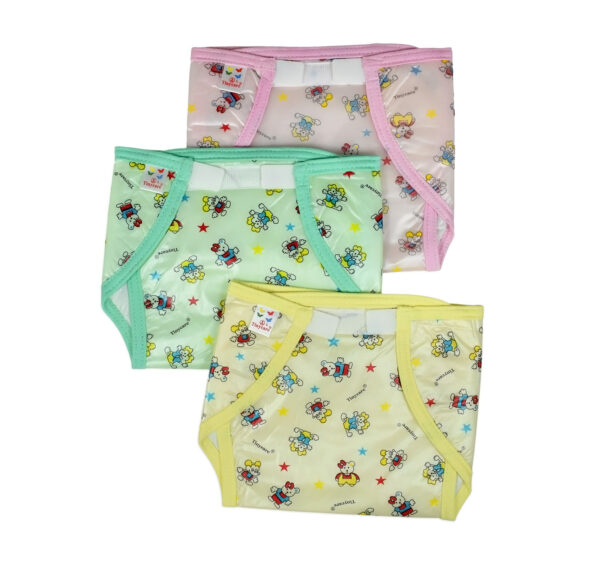 Tinycare Nappy Protector (Cover), Plastic Nappy Large - Set of 3-0