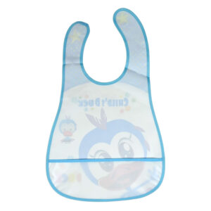 Baby Non-Spill Plastic Bib, Duck Print - Blue-28308