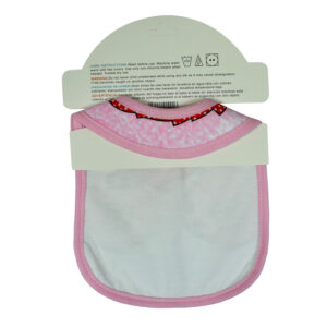 New Born Baby Cotton Bib, Jacket Print - Pink-28460