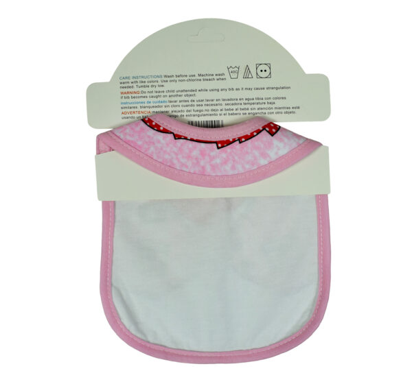 New Born Baby Cotton Bib, Jacket Print - Pink-28460