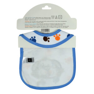 New Born Baby Cotton Bib, Dog Applique - Blue-28466