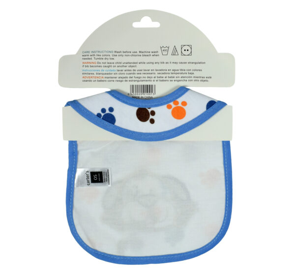 New Born Baby Cotton Bib, Dog Applique - Blue-28466