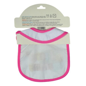 New Born Baby Cotton Bib, I love mummy - Pink-28492