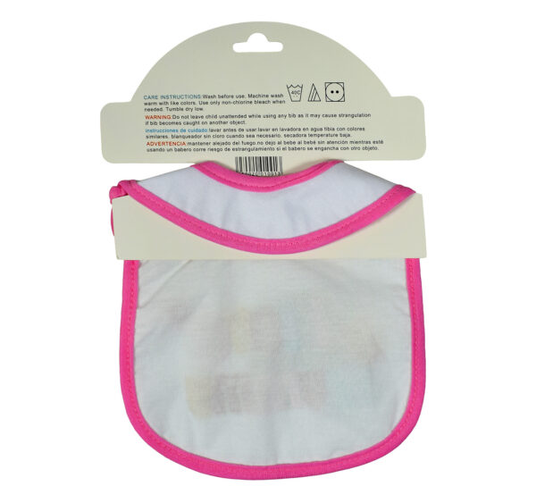 New Born Baby Cotton Bib, I love mummy - Pink-28492