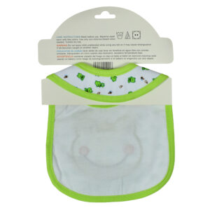 New Born Baby Cotton Bib,Frog Applique- Green-28497