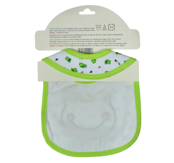 New Born Baby Cotton Bib,Frog Applique- Green-28497