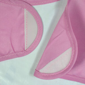 Full Sleeve Cotton Feeding Eating Bib Apron - Pink-28361