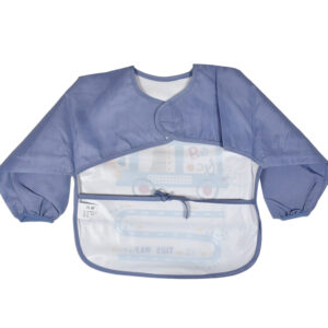 Full Sleeve Cotton Feeding Eating Bib Apron - Sky Blue-28386