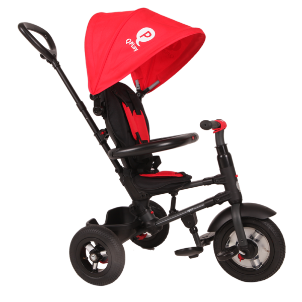 Qplay Rito 6-in-1 Baby Stroller Tricycle with Push Bar - Red-28594