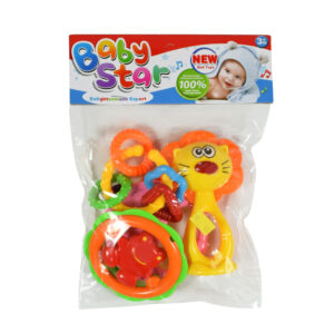 Baby Musical Plastic Rattle Gift Set - Multicolor-0