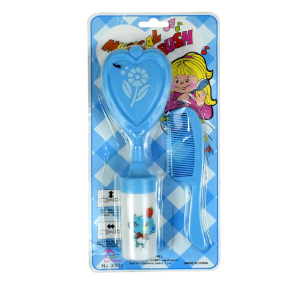 Baby Musical Hair-Brush & Comb Set - Sky Blue-0