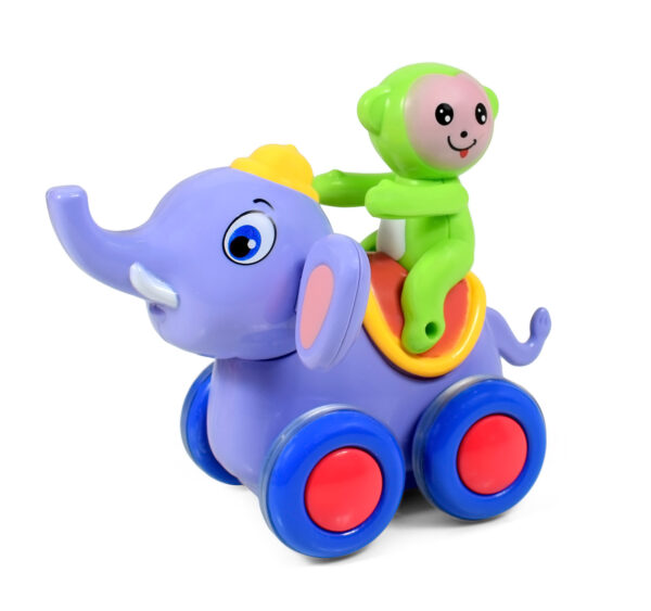 Baby Friction Toy, Wavy Movement, Elephant - Blue-0