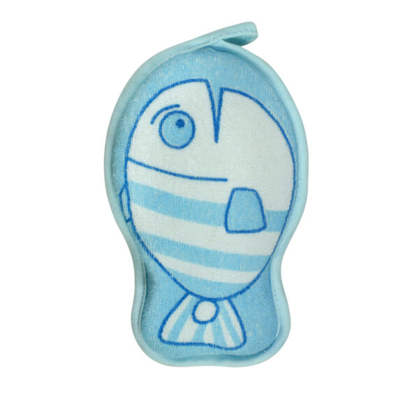 Soft Bath Sponge for Baby, Fish Shape - Multicolor-0