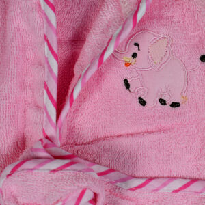 Baby Hooded Bathing Gown (Towel) - Pink-28966