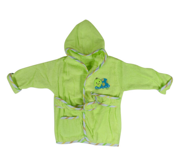 Baby Hooded Bathing Gown (Towel) - Green-0