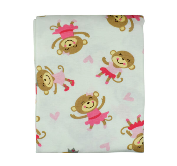 Hosiery Cotton Wrapping Sheet, Monkey - Multicolor-0