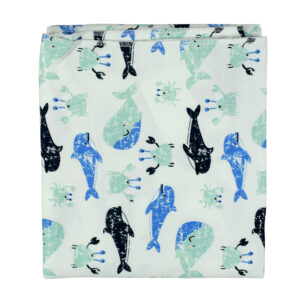 Hosiery Cotton Wrapping Sheet, Dolphins - Multicolor-29262