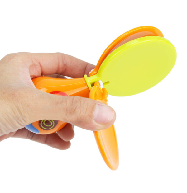 Premium Quality Baby Musical Rattle Castanets - Orange-28880