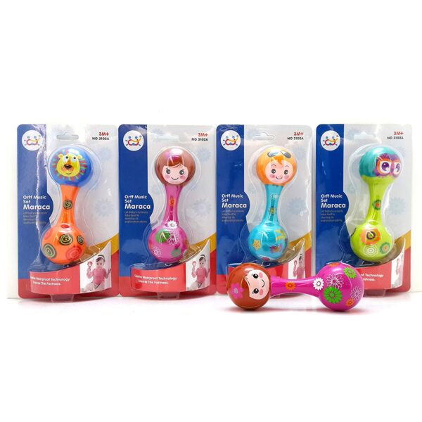 Orff Music Set Maraca Shaker,Baby Sand Hammer Rattle - Multicolor-28895