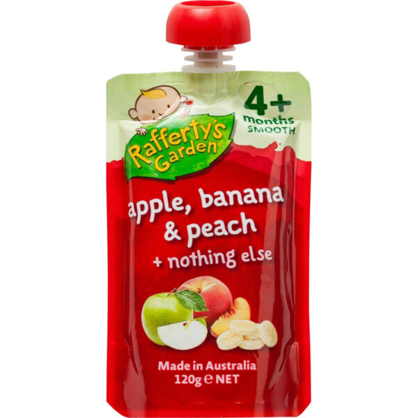 Rafferty's Garden Apple, Banana & Peach Smooth Baby Food-0