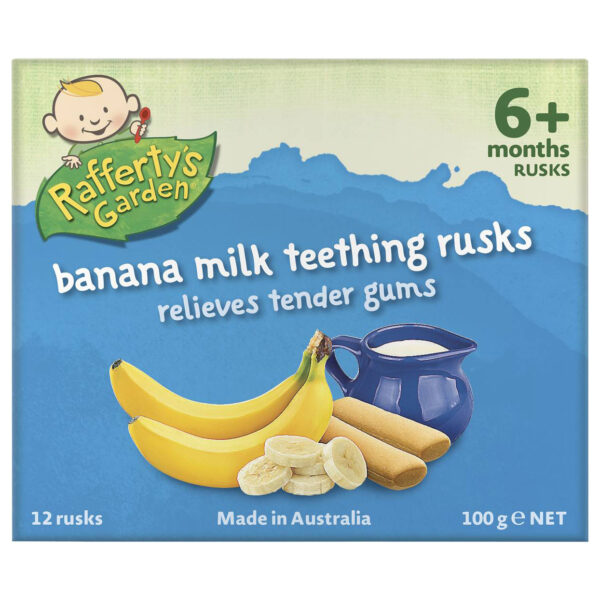 Rafferty's Garden Banana Milk Teething Rusks (6M+) - 100gm-0