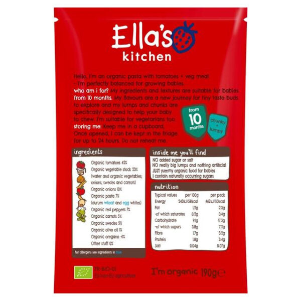 Ella's Kitchen Organic Tomato-y Pasta Stage 3 - 190g-29523