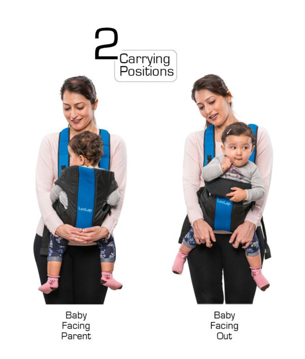 LuvLap Sunshine Baby Carrier (18283) - Black/Blue-29562