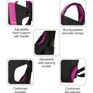 LuvLap Sunshine Baby Carrier (18285) - Pink/Black-29596