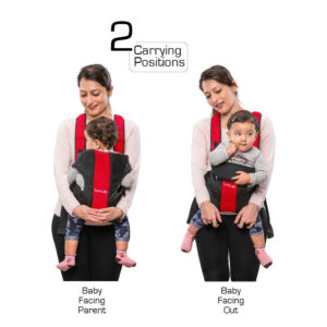 LuvLap Sunshine Baby Carrier (18284) - Black/Red-29585