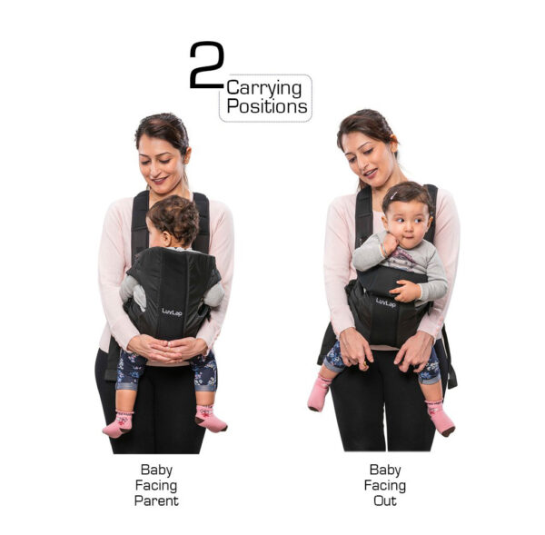 LuvLap Sunshine Baby Carrier (18282) - Black-29573