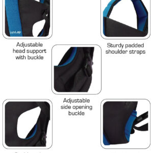 LuvLap Sunshine Baby Carrier (18283) - Black/Blue-29560