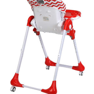 Luvlap Royal Highchair with Wheels - Red-30284